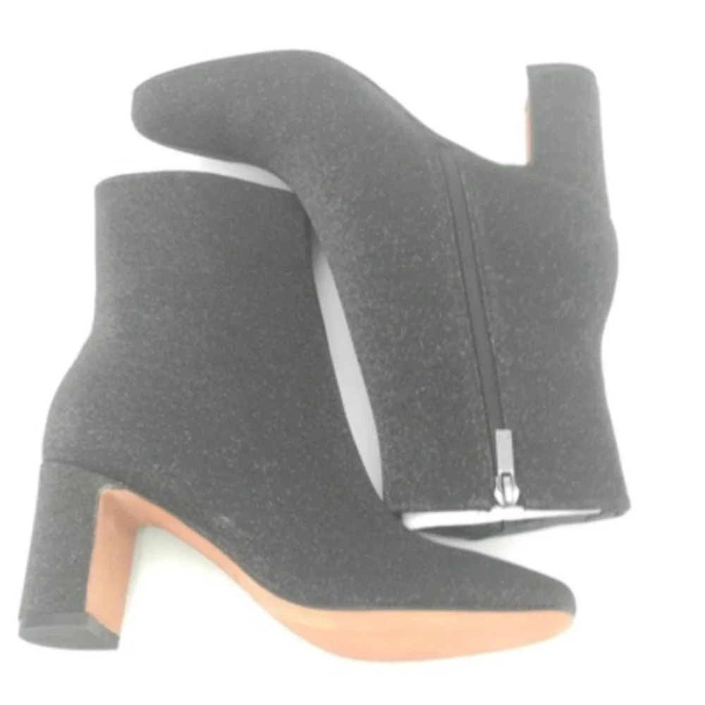 Marc Fisher Shoes Womens Ankle Boots Booties Black‎ Block High Heel 6.5 New